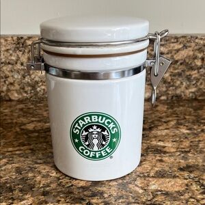 Vintage 1999 Starbucks 1/4 Lb Coffee Canister W/Sealable Lid EUC